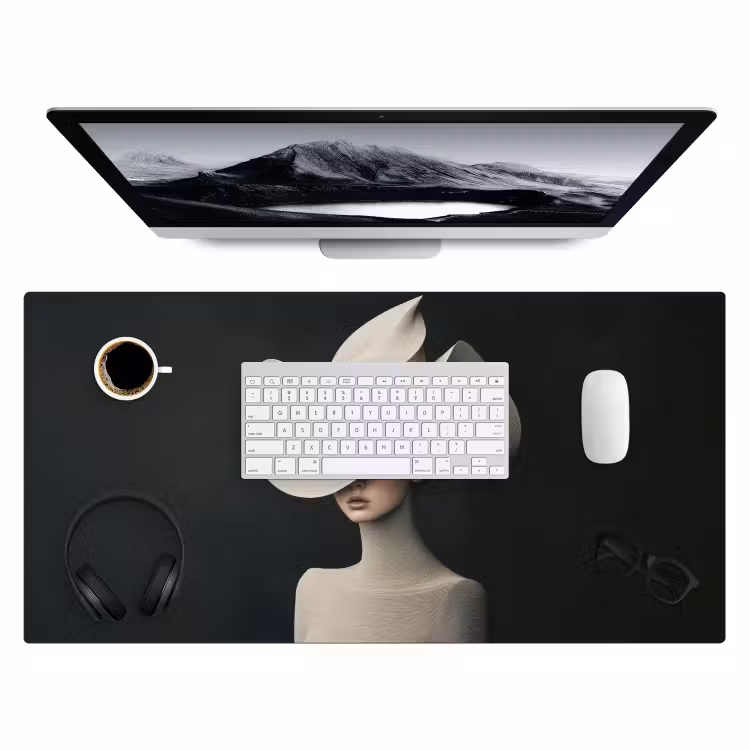 Bureau onderlegger - Vrouw - Golvende - Hoed — 3