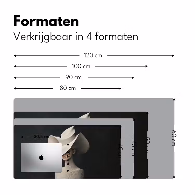 Bureau onderlegger - Vrouw - Golvende - Hoed — 7