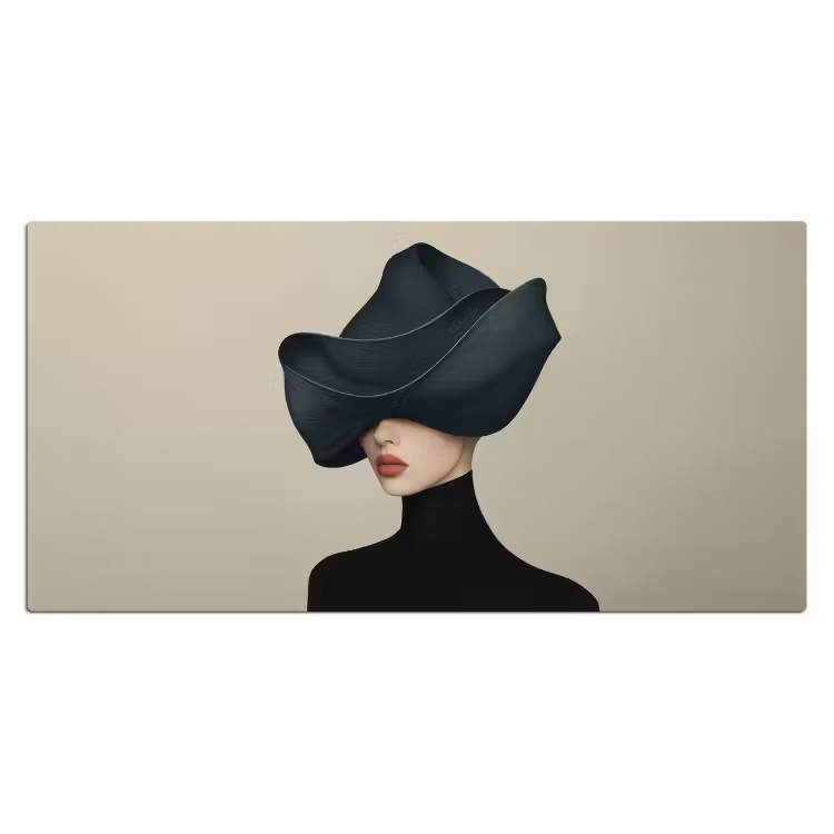 Bureau onderlegger - Vrouw - Groen - Hoed — 1