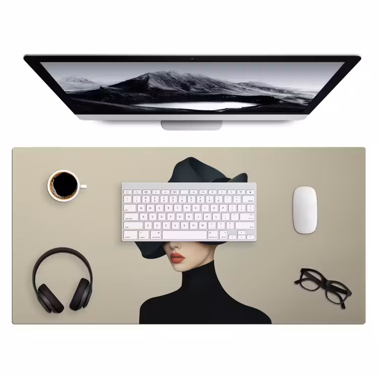 Bureau onderlegger - Vrouw - Groen - Hoed — 3