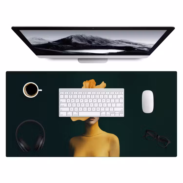 Bureau onderlegger - Vrouw - Hoed - Geel — 3