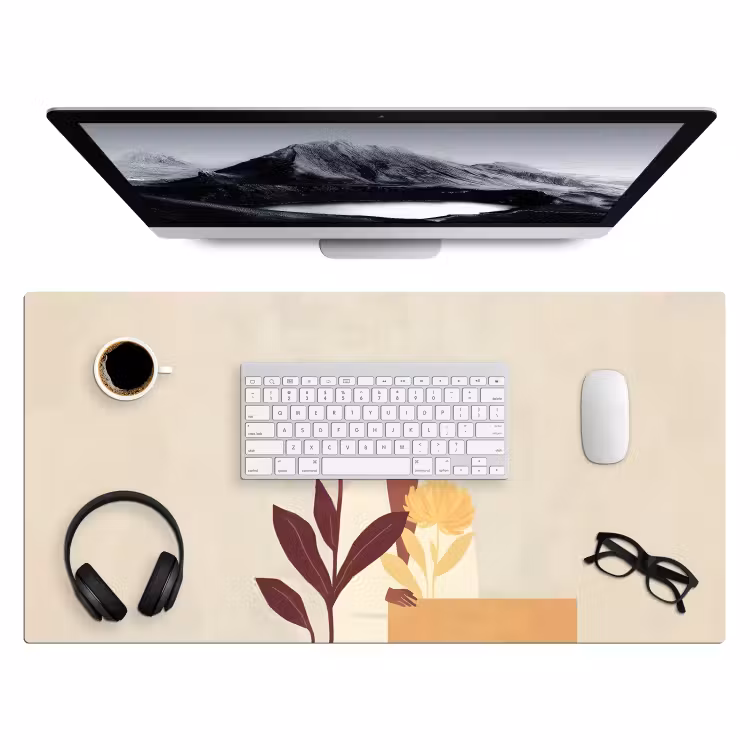 Bureau onderlegger - Vrouw - Minimalistisch - Bloem — 3
