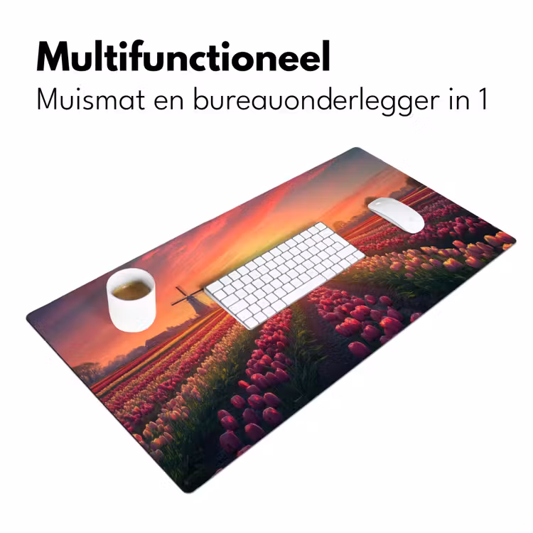 Bureau onderlegger - Windmolen - Zonsondergang - Landschap — 6