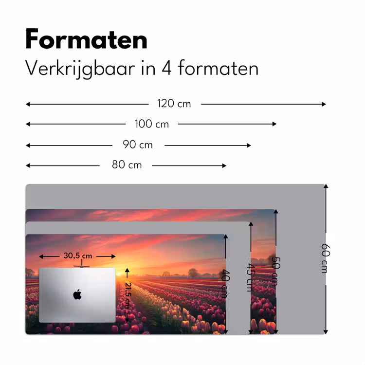 Bureau onderlegger - Windmolen - Zonsondergang - Landschap — 7