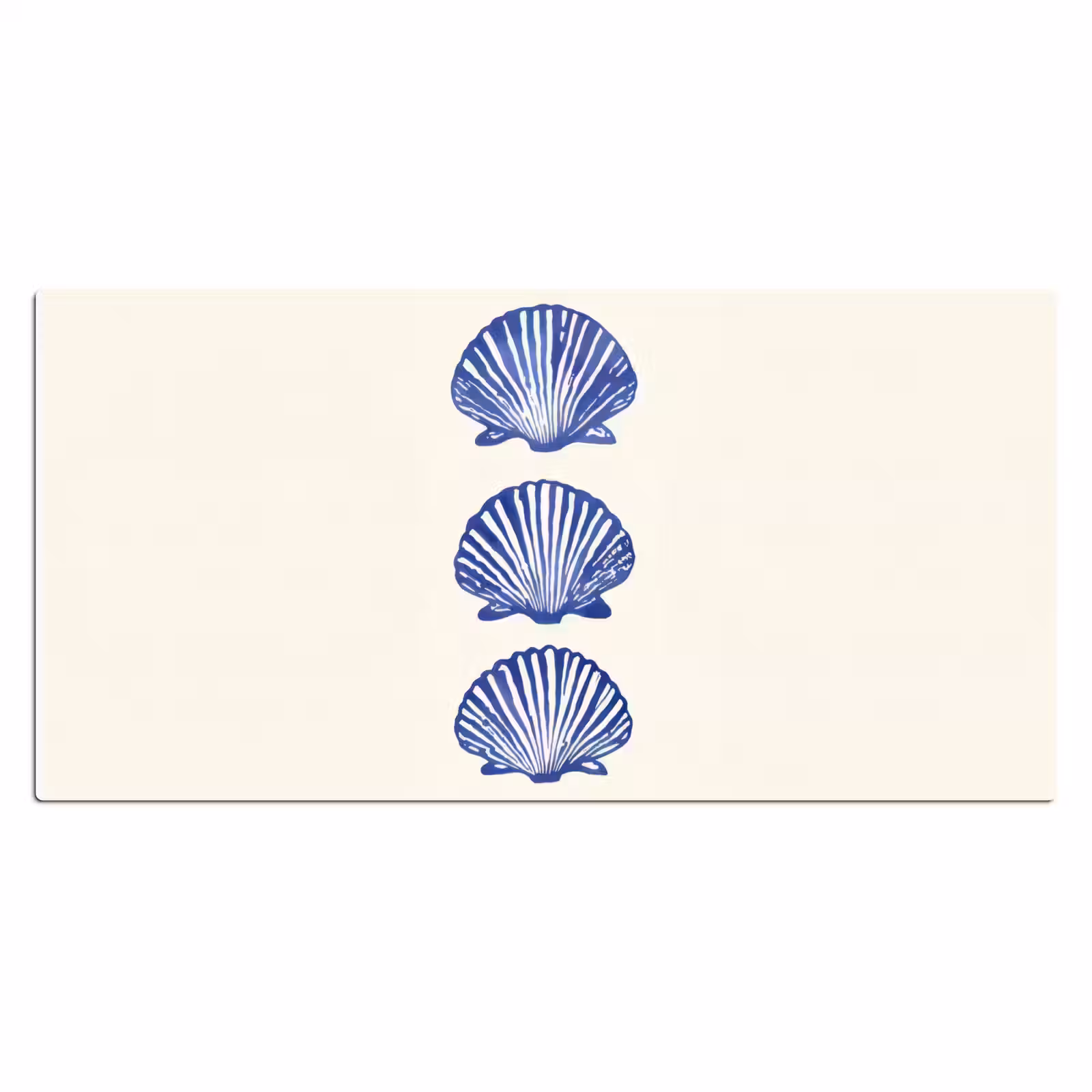 Bureau onderlegger - Schelpen - Blauw - Patroon — 1
