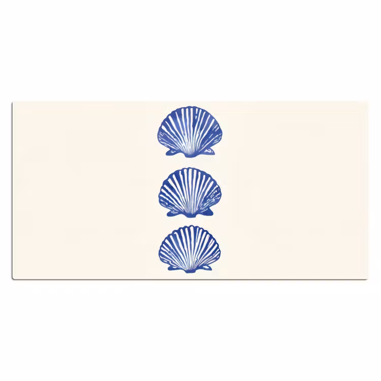 Bureau onderlegger - Schelpen - Blauw - Patroon — 1