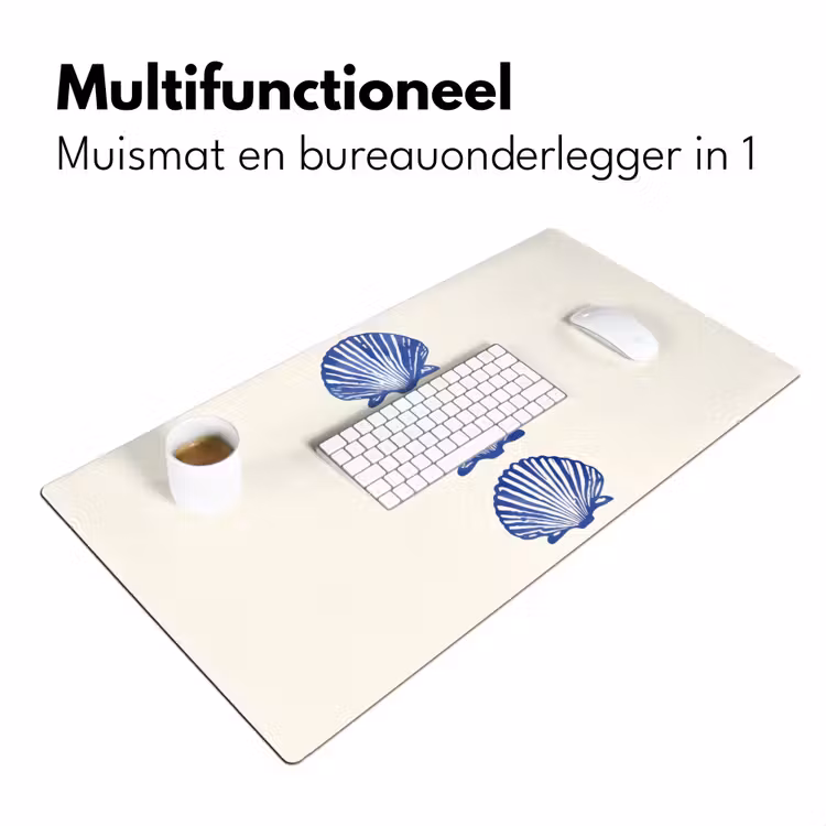 Bureau onderlegger - Schelpen - Blauw - Patroon — 6