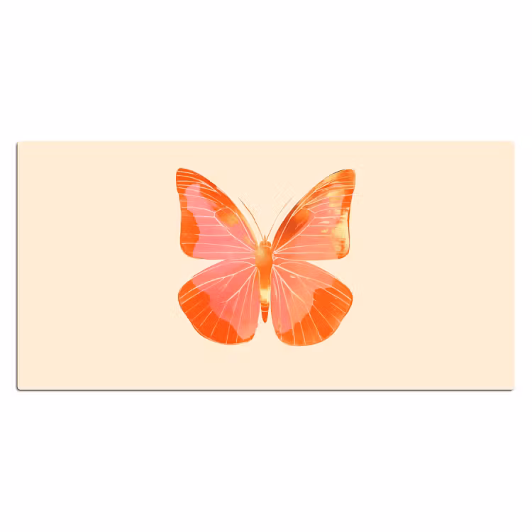 Bureau onderlegger - Vlinder - Minimalistisch - Roze — 1