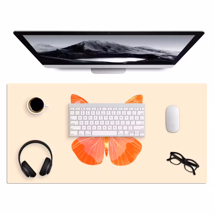 Bureau onderlegger - Vlinder - Minimalistisch - Roze — 3