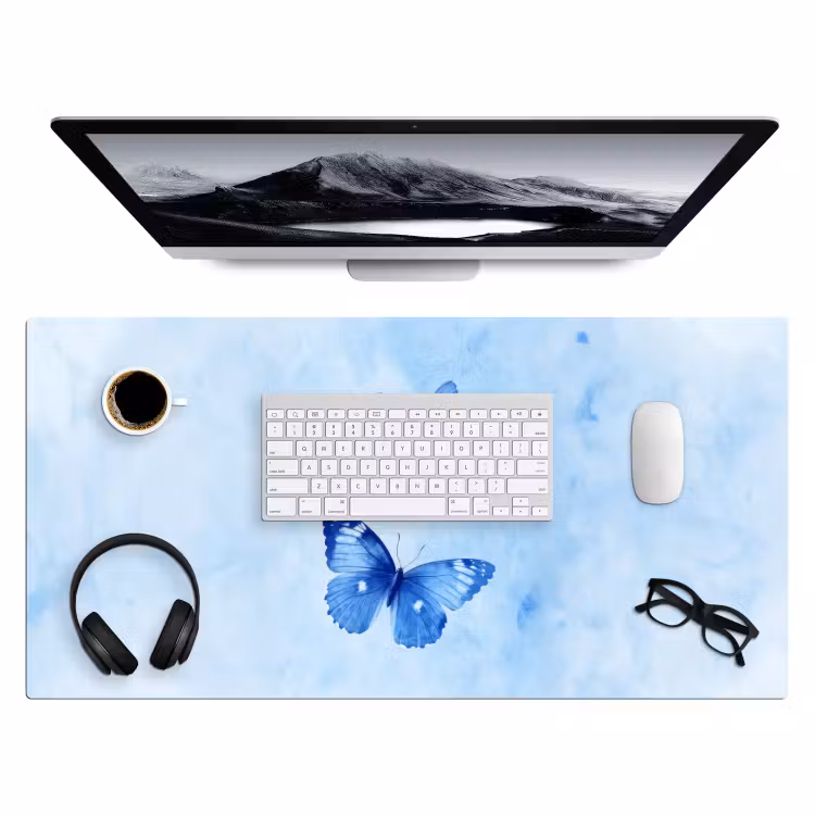 Bureau onderlegger - Vlinders - Sierlijk - Blauw — 3