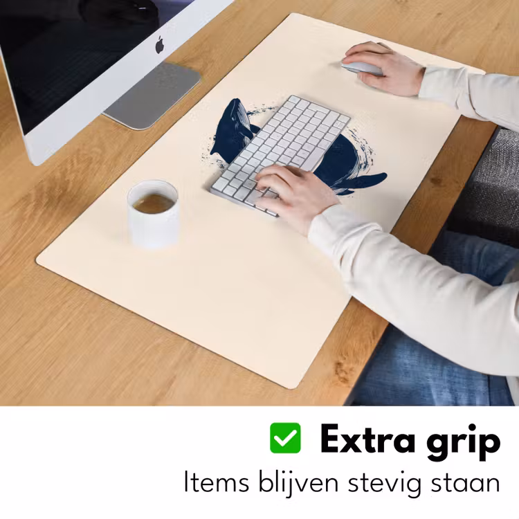 Bureau onderlegger - Walvissen - Spetters - Cirkel - Donkerblauw — 5