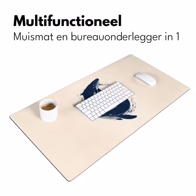Bureau onderlegger - Walvissen - Spetters - Cirkel - Donkerblauw — 6