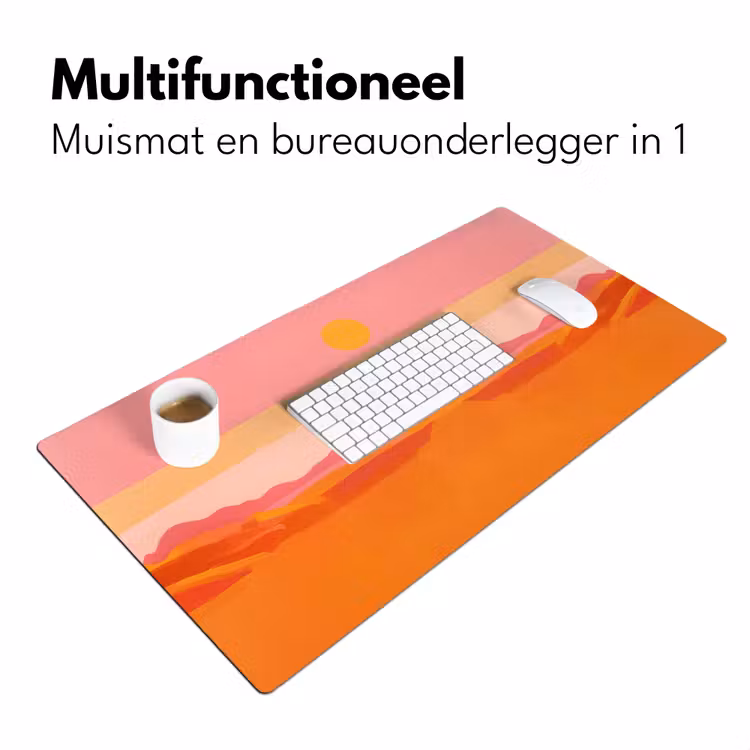 Bureau onderlegger - Zon - Abstract - Landschap - Oranje — 6