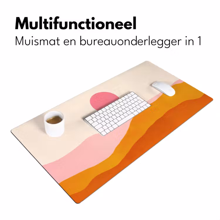 Bureau onderlegger - Zon - Heuvels - Abstract - Roze — 6