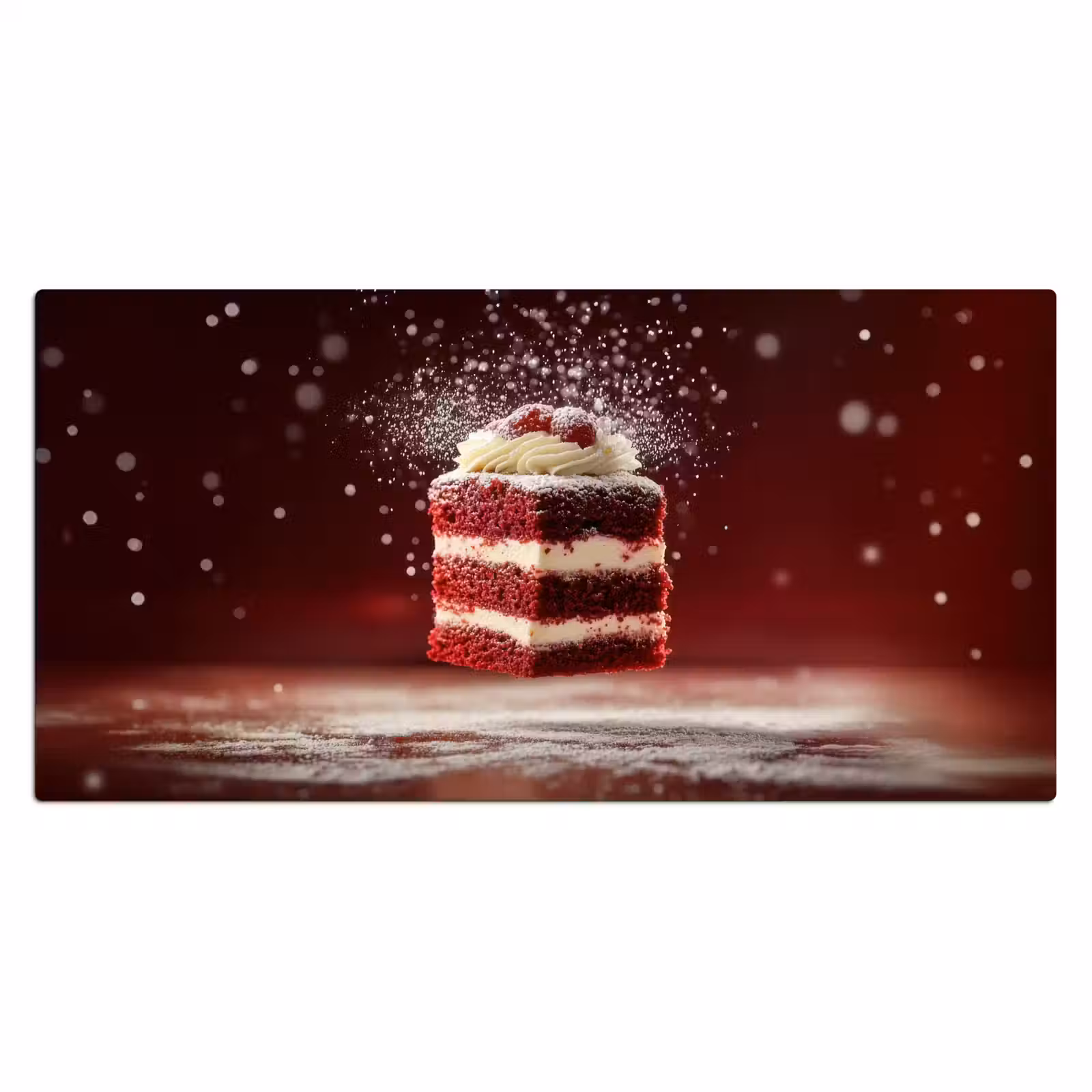 Bureau onderlegger - Rode - Velvet - Taart - Eten — 1