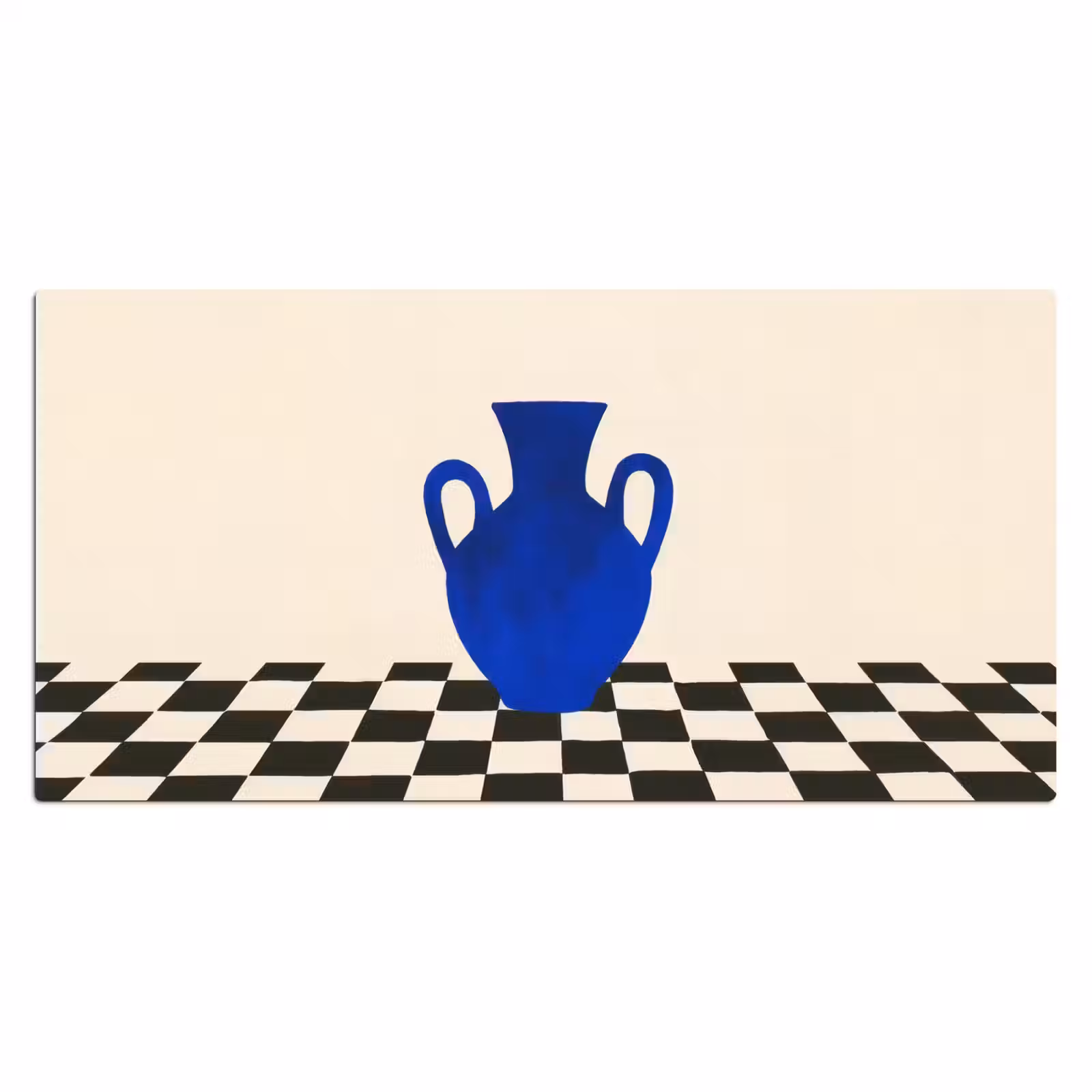 Bureau onderlegger - Vaas - Blauw - Geblokt - Modern — 1