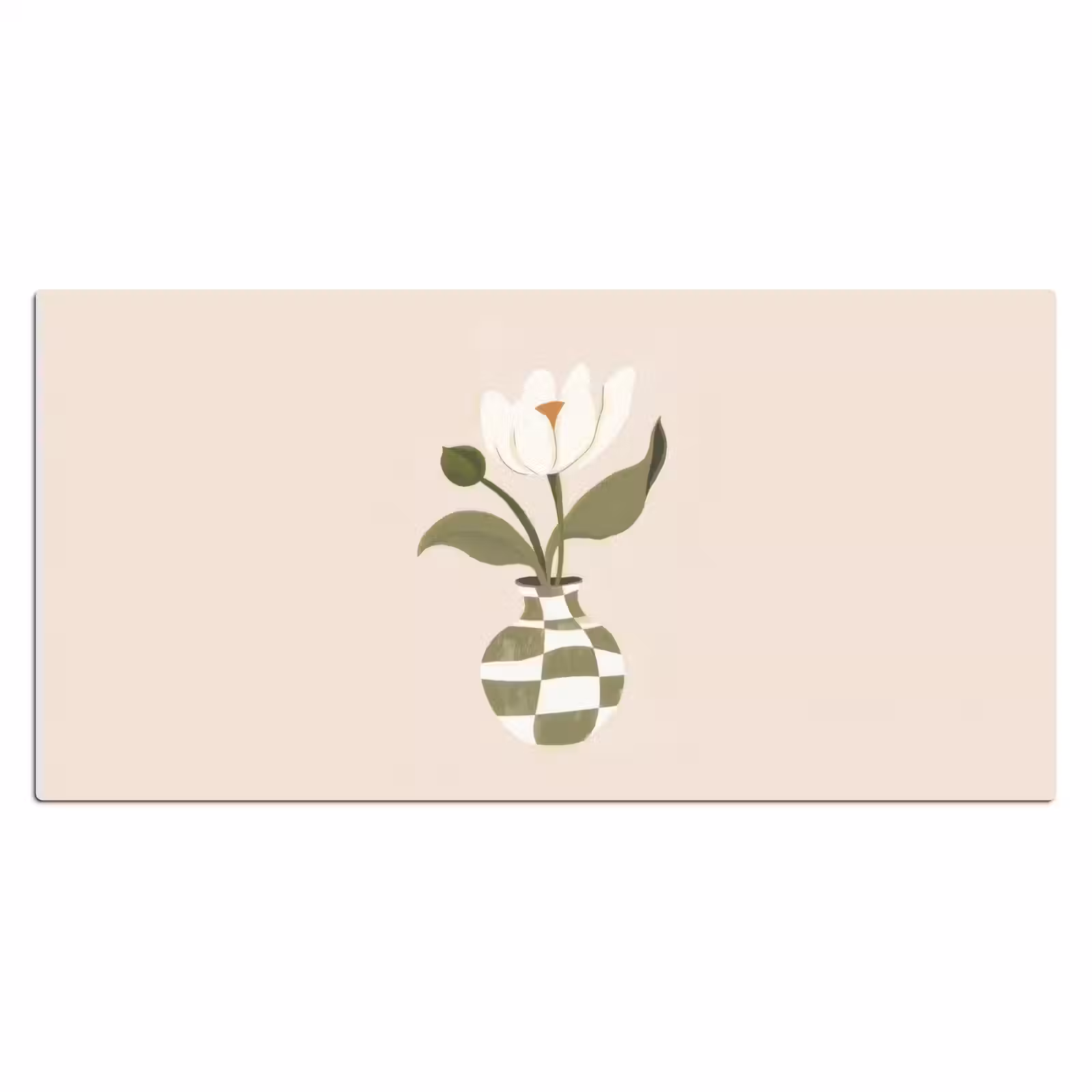 Bureau onderlegger - Vaas - Geruit - Bloem - Groen — 1