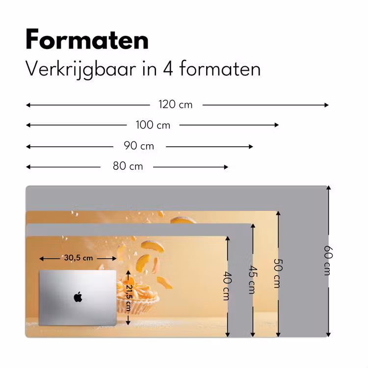 Bureau onderlegger - Peach - Eten - Taart - Oranje — 7