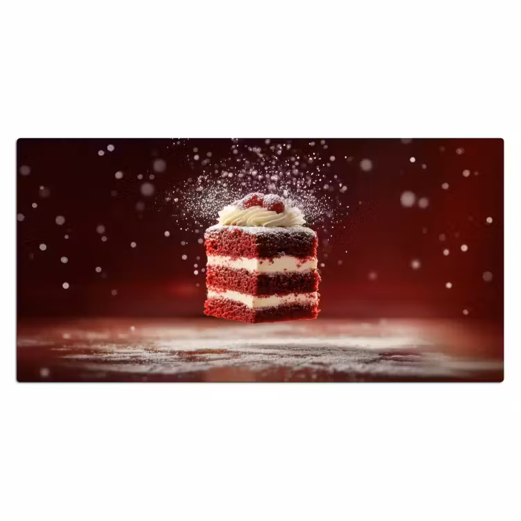 Bureau onderlegger - Rode - Velvet - Taart - Eten — 1