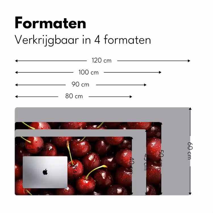 Bureau onderlegger - Rood - Fruit - Kersen — 7