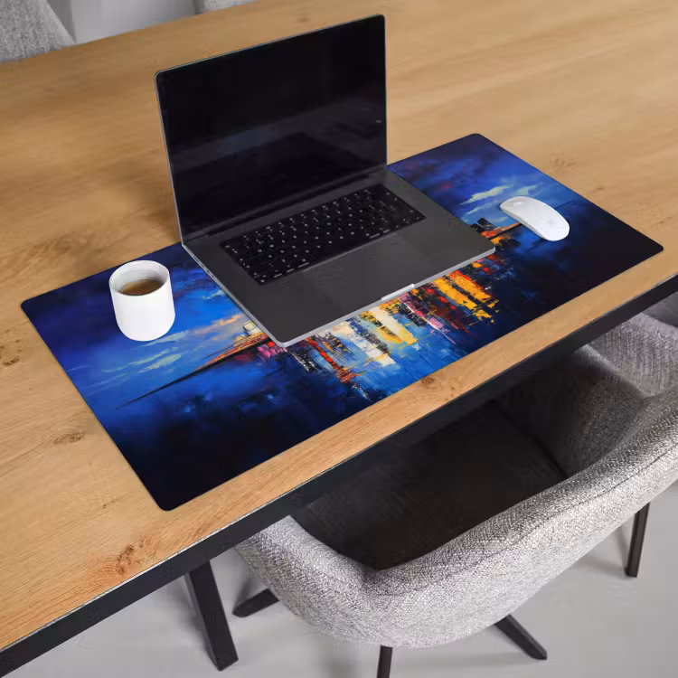 Bureau onderlegger - Skyline Toronto - Modern - Stadslicht - Blauw — 2