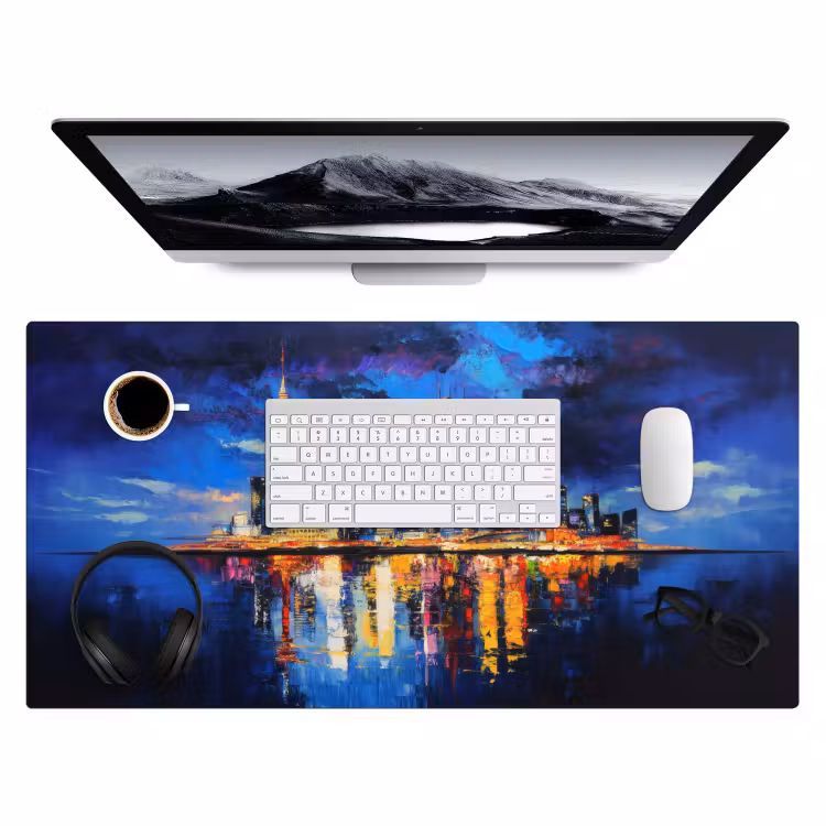 Bureau onderlegger - Skyline Toronto - Modern - Stadslicht - Blauw — 3