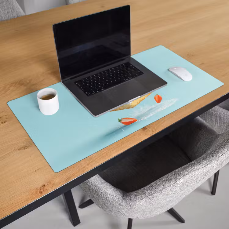 Bureau onderlegger - Slagroom - Taart - Blauw - Eten — 2