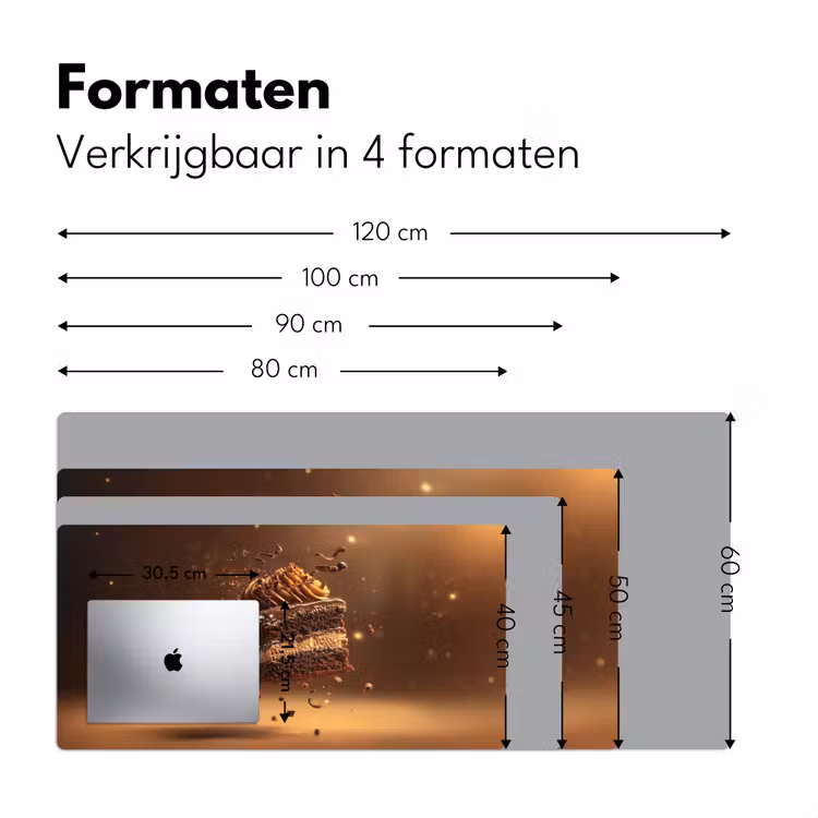 Bureau onderlegger - Taart - Chocolade - Eten - Brownie — 7