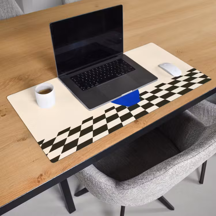 Bureau onderlegger - Vaas - Blauw - Geblokt - Modern — 2