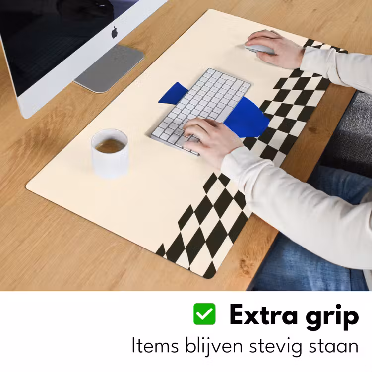 Bureau onderlegger - Vaas - Blauw - Geblokt - Modern — 5