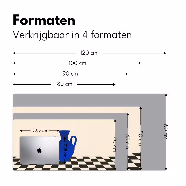 Bureau onderlegger - Vaas - Blauw - Geblokt - Modern — 7
