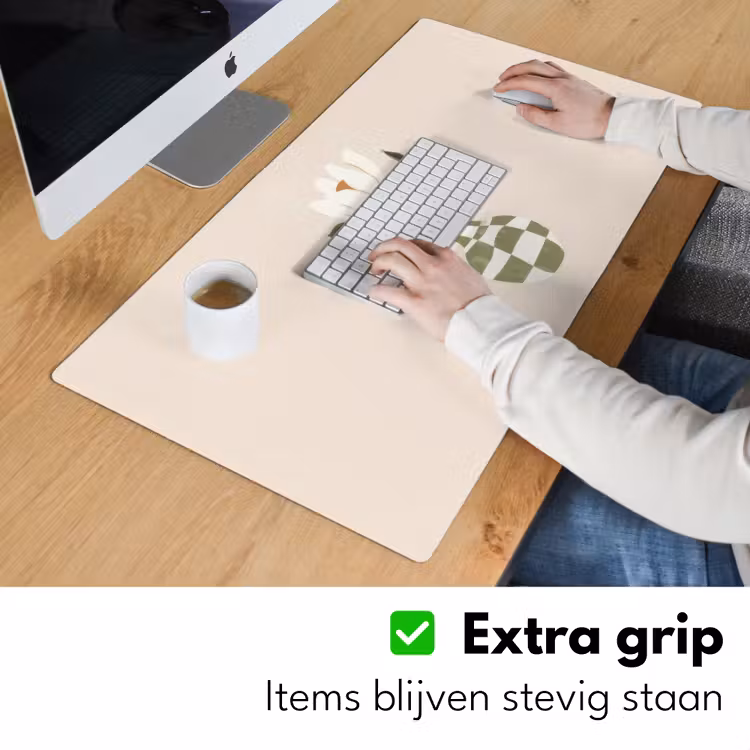Bureau onderlegger - Vaas - Geruit - Bloem - Groen — 5