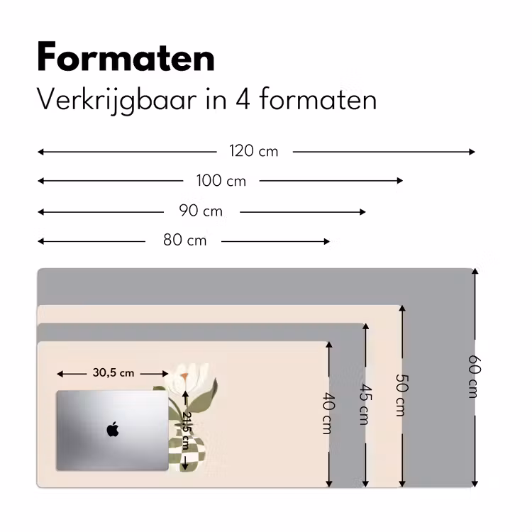 Bureau onderlegger - Vaas - Geruit - Bloem - Groen — 7