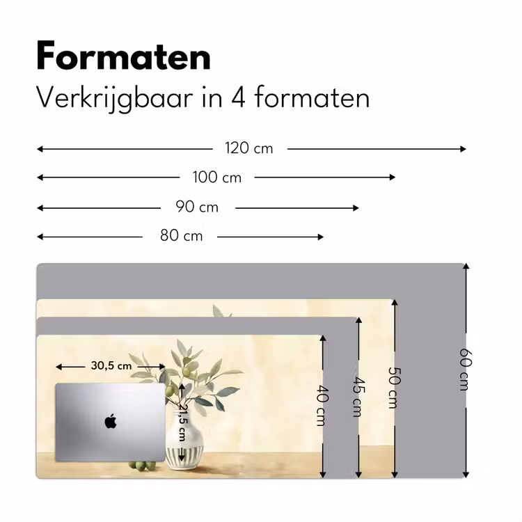 Bureau onderlegger - Vaas - Keramiek - Olijftakken — 7