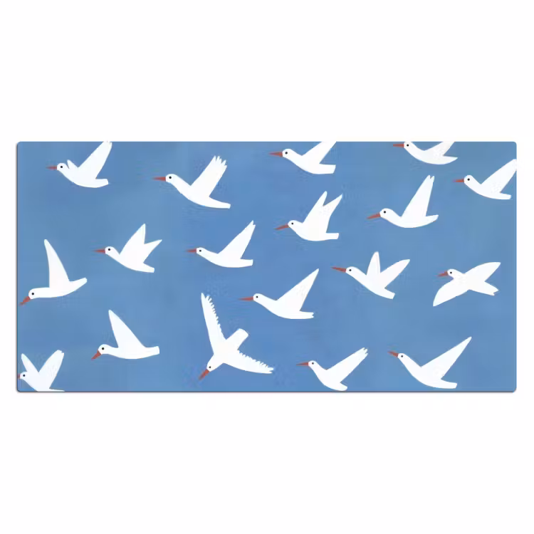 Bureau onderlegger - Vogels - Wit - Patroon — 1