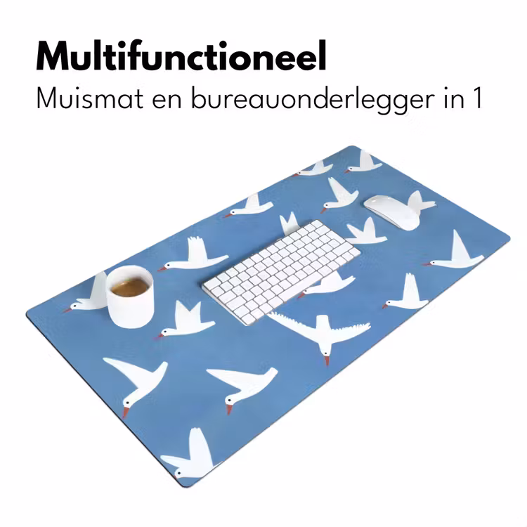 Bureau onderlegger - Vogels - Wit - Patroon — 6