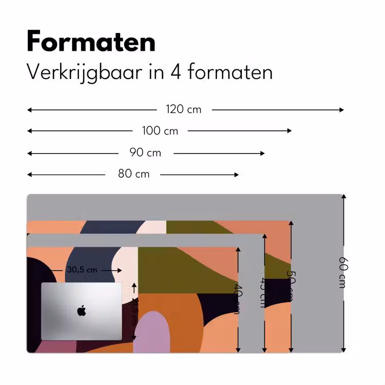 Bureau onderlegger - Vormen - Abstract - Kleuren - Vierkant — 7