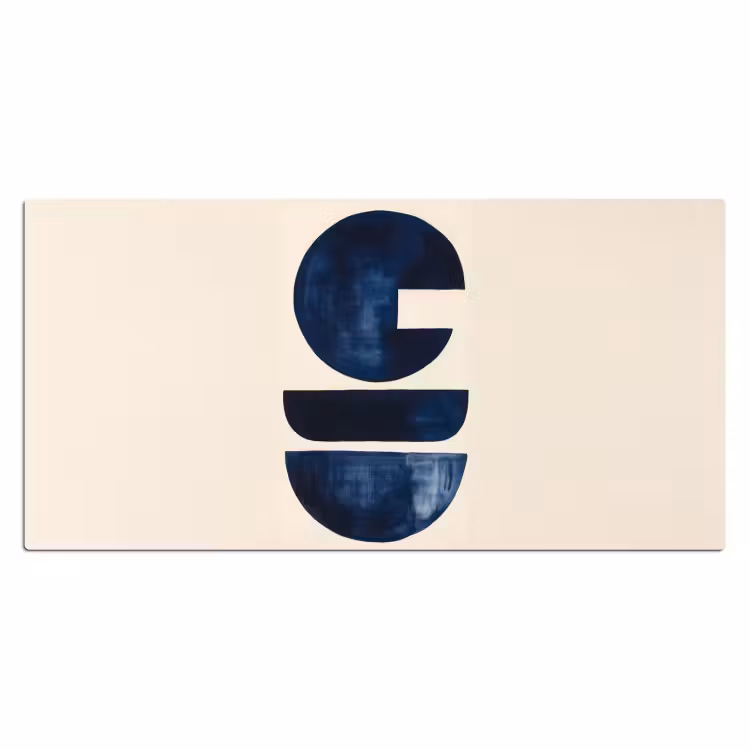 Bureau onderlegger - Vormen - Blauw - Abstract — 1