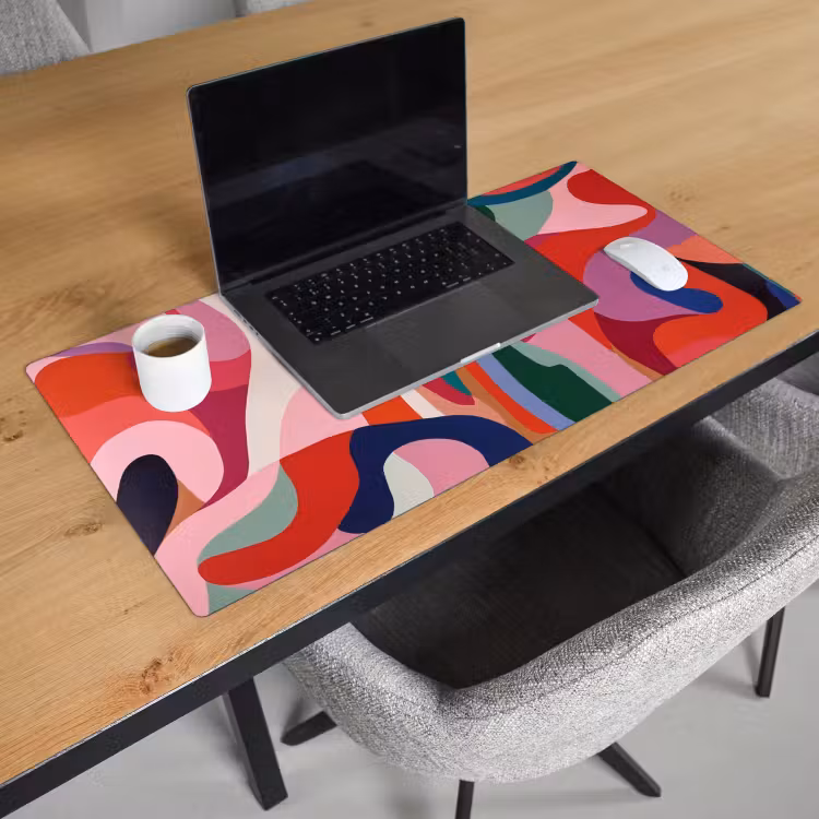 Bureau onderlegger - Vormen - Bochten - Kleurrijk - Abstract — 2