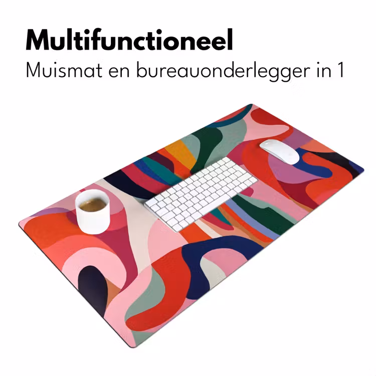 Bureau onderlegger - Vormen - Bochten - Kleurrijk - Abstract — 6
