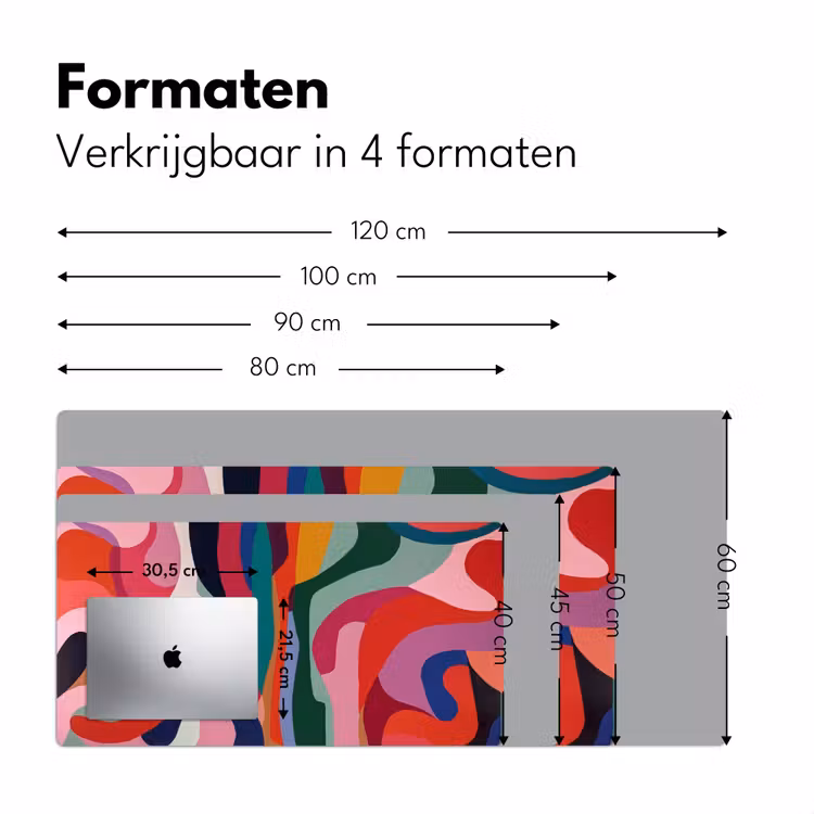 Bureau onderlegger - Vormen - Bochten - Kleurrijk - Abstract — 7