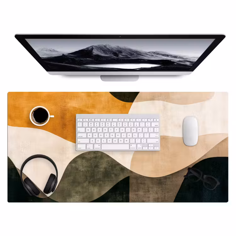 Bureau onderlegger - Vormen - Okergeel - Abstract — 3