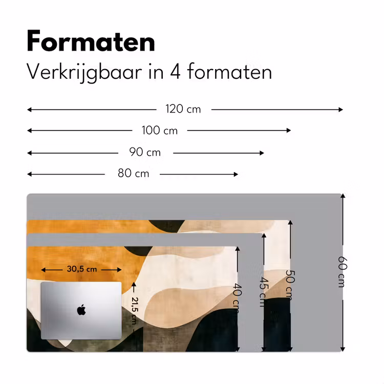 Bureau onderlegger - Vormen - Okergeel - Abstract — 7