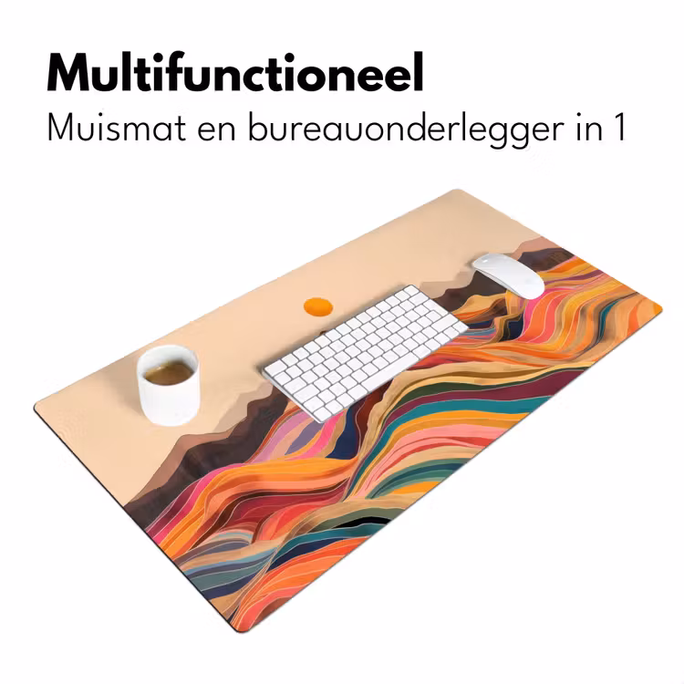 Bureau onderlegger - Zon - Kleurrijk landschap - Bergen — 6