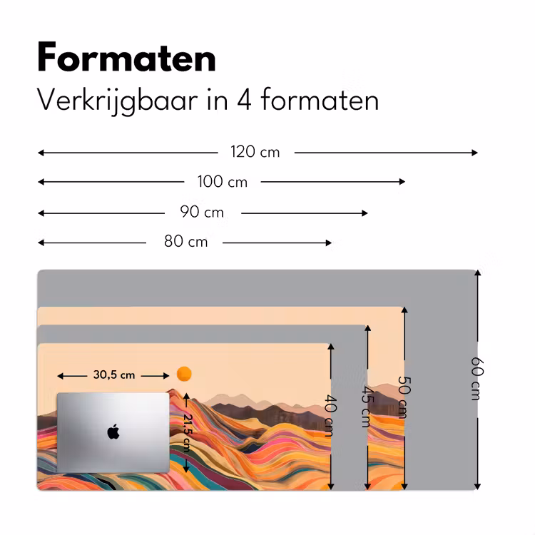 Bureau onderlegger - Zon - Kleurrijk landschap - Bergen — 7
