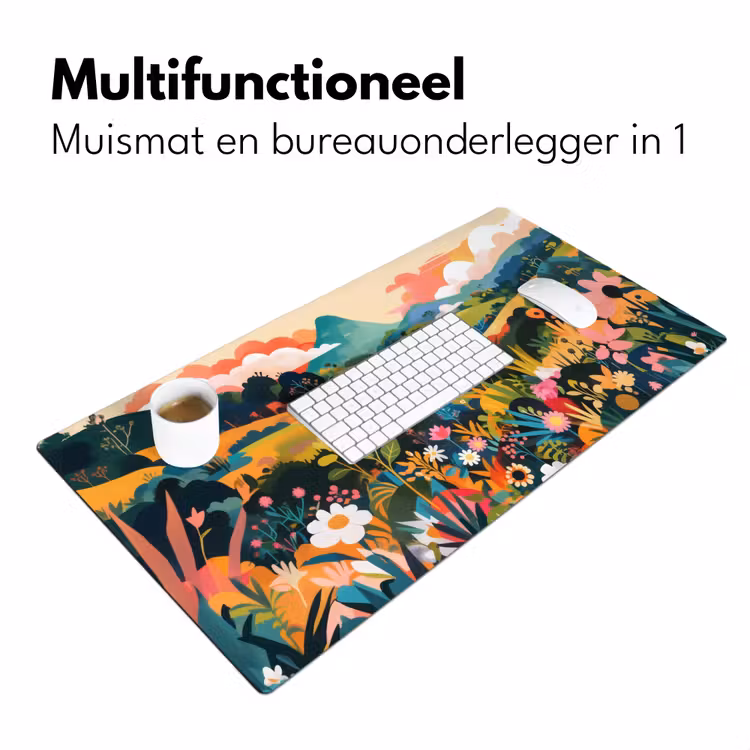 Bureau onderlegger - Zonlicht - Heuvels - Wolkenlucht — 6