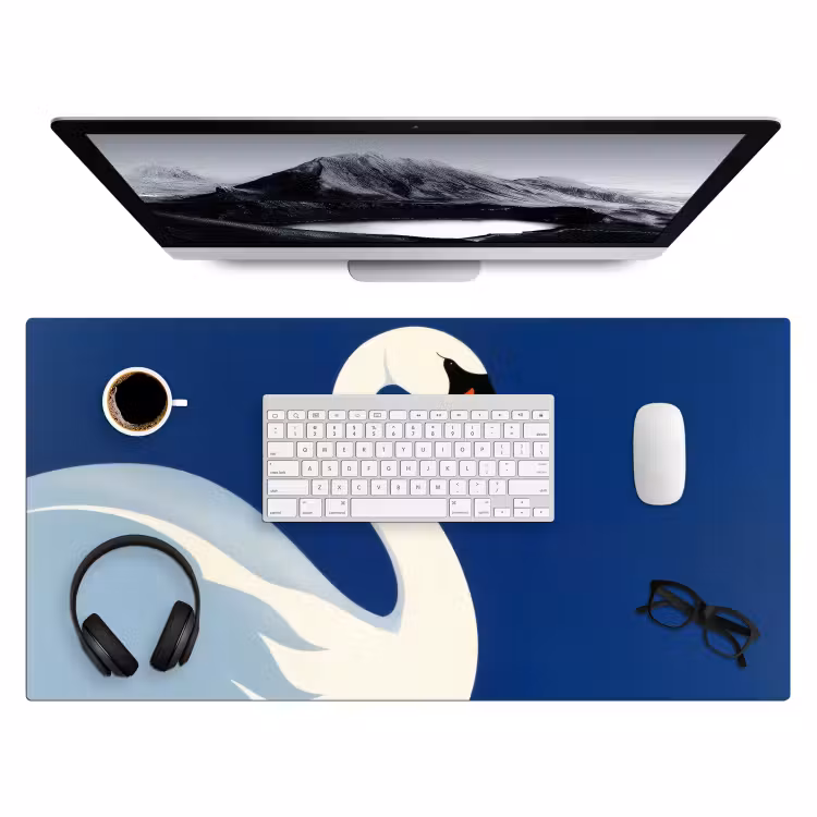 Bureau onderlegger - Zwaan - Wit - Snavel - Illustratie — 3