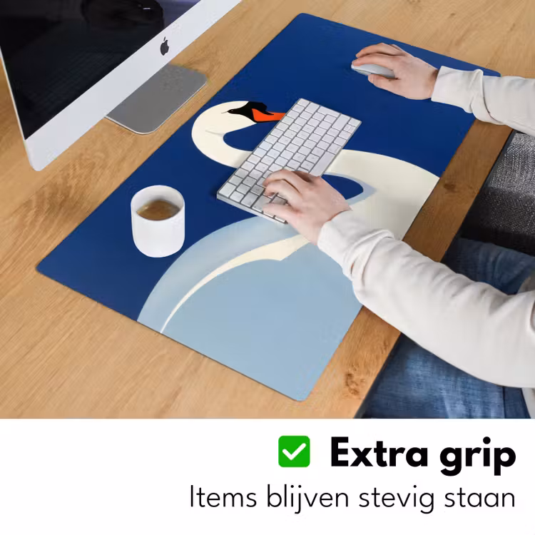 Bureau onderlegger - Zwaan - Wit - Snavel - Illustratie — 5