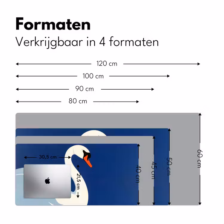 Bureau onderlegger - Zwaan - Wit - Snavel - Illustratie — 7