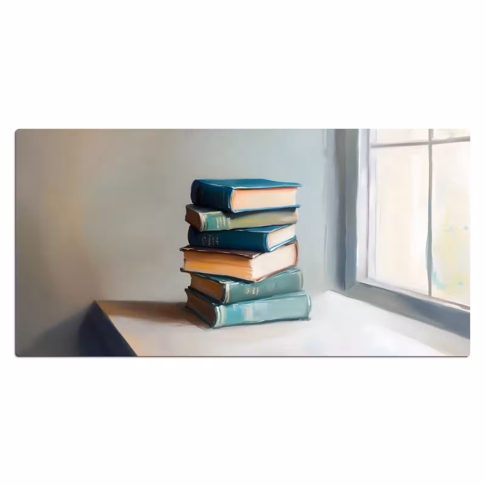 Bureau onderlegger - Stapel - Boeken - Groen - Daglicht — 1